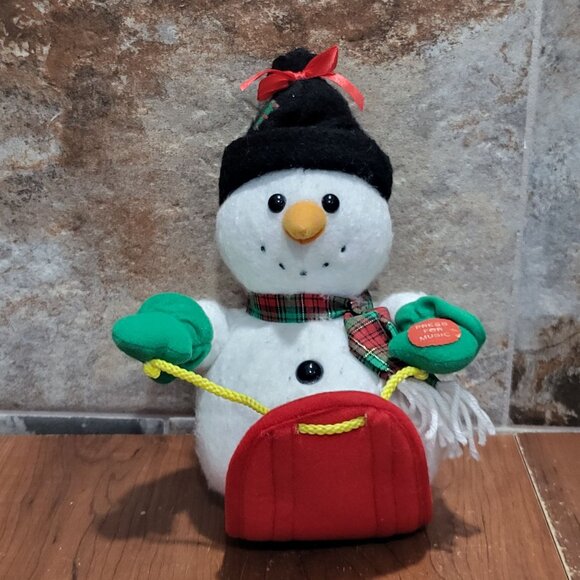 Animated Sledding Snowman Plush Singing Santa Claus Is Coming To Town - Picture 12 of 13